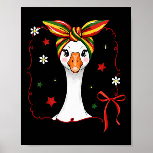 Black History Juneteenth Goose Coquette Bow Ndana  Poster