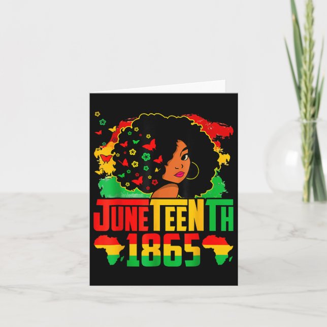 Black History Juneteenth Is My Independence Day Bl Card (Front)