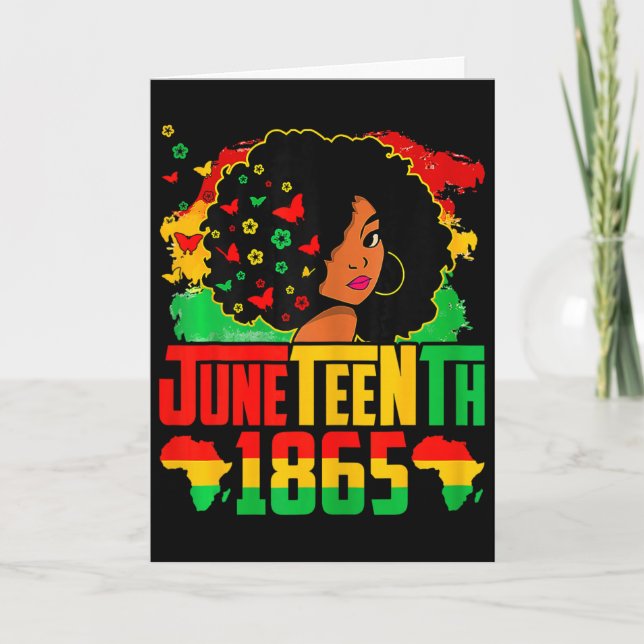 Black History Juneteenth Is My Independence Day Bl Card (Front)