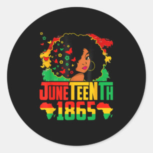 Black History Juneteenth Is My Independence Day Classic Round Sticker