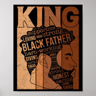 Black History King Father Melanin Dad Men African Poster