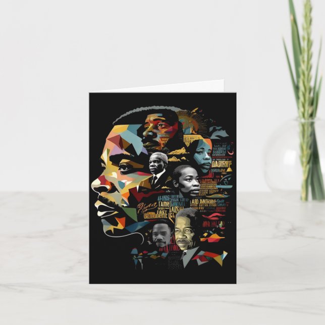 Black history leaders collage inspirational card (Front)