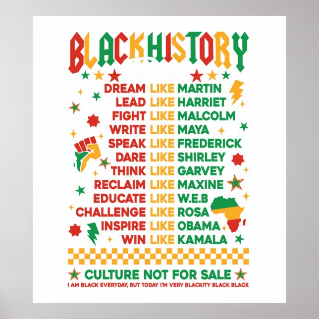 Black history leaders poster (Front)