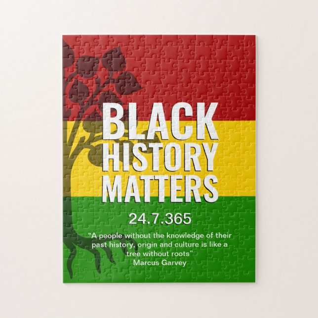 Black History Marcus Garvey Quote BHM Jigsaw Puzzle (Vertical)