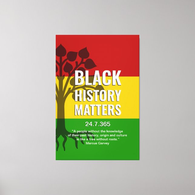 Black History Matters MARCUS GARVEY Canvas Print (Front)