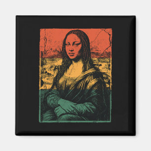 Black History Mona Lisa Afro Woman American Africa Magnet