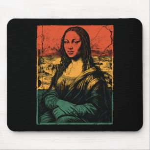 Black History Mona Lisa Afro Woman American Africa Mouse Pad