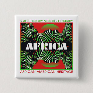 Black History Month 15 Cm Square Badge