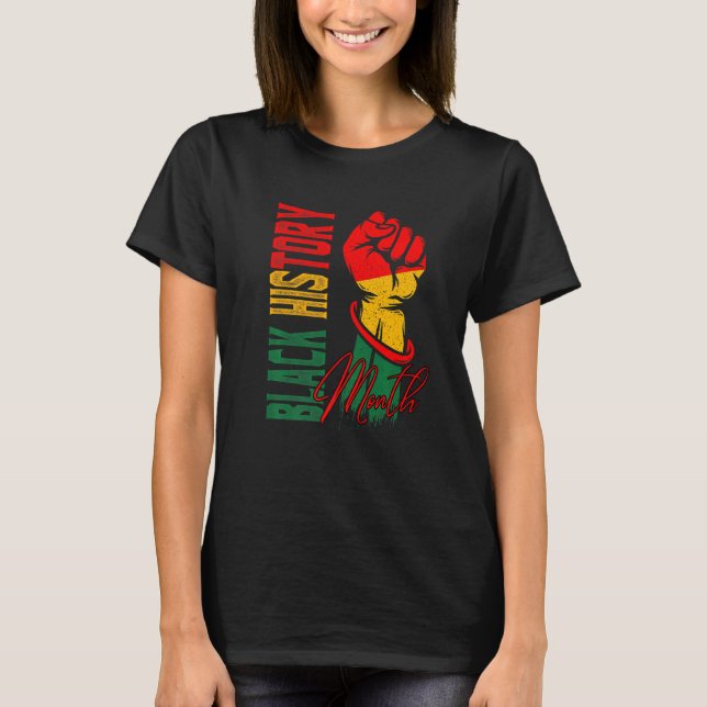 Black History Month 2022 Bhm Melanin African Ameri T-Shirt (Front)
