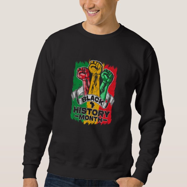 Black History Month 2023 Hand Strong African Ameri Sweatshirt (Front)