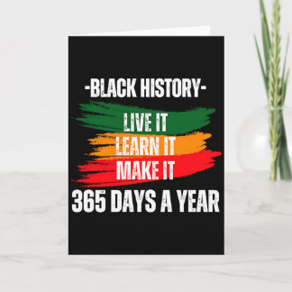 Black History Month 2023 Live It Learn It Make It Card