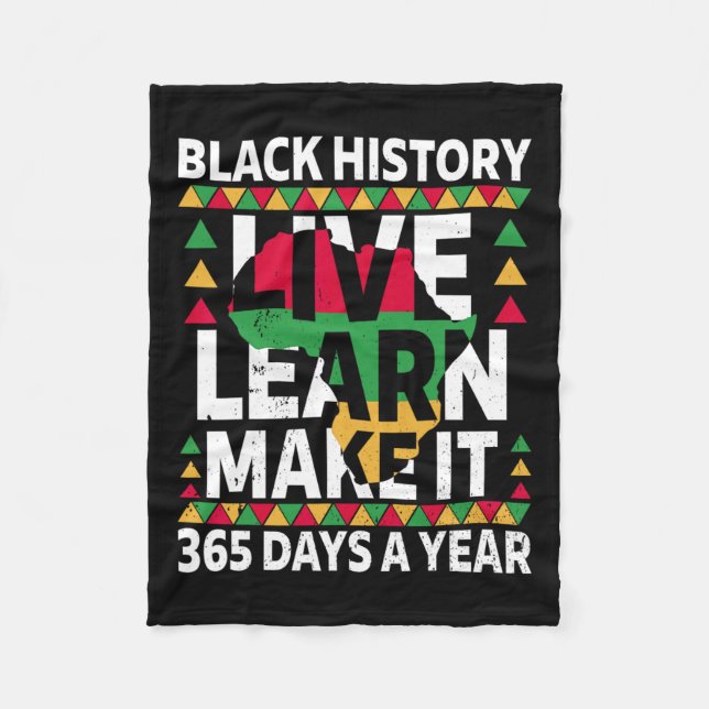 Black History Month 2025 Apparel  Fleece Blanket (Front)