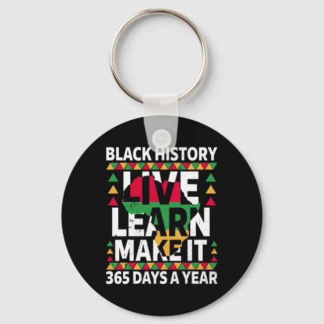 Black History Month 2025 Apparel  Key Ring (Front)