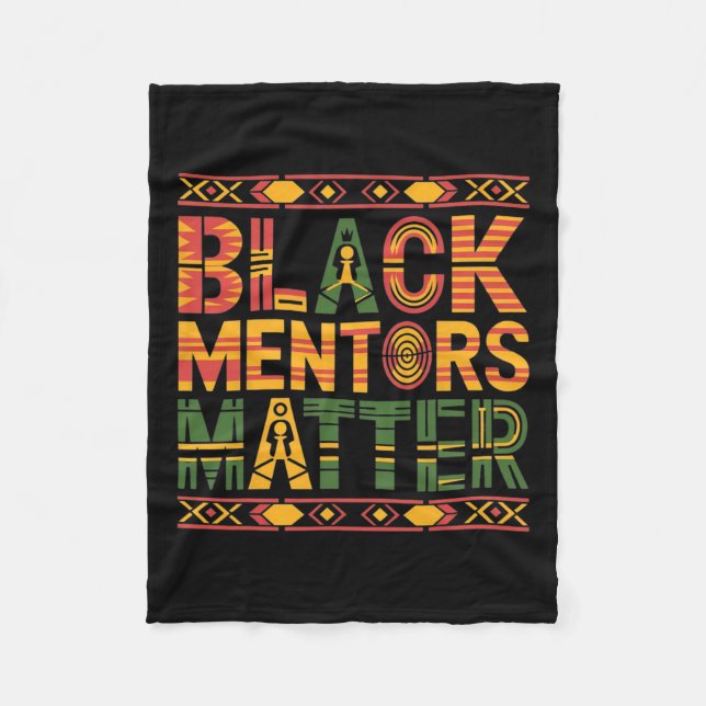 Black History Month 2025 Black Mentors Problem  Fleece Blanket (Front)