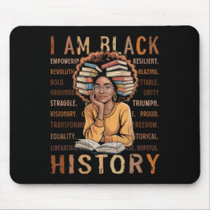 Black History Month 2026 I Am Black History Women Mouse Pad