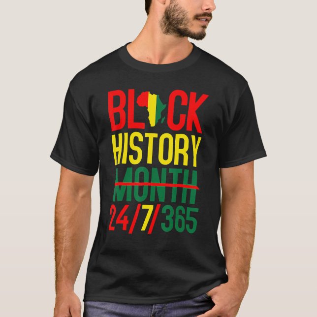 Black History Month 247365 Africa Map Melanin Men  T-Shirt (Front)