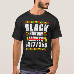 Black History Month 247365 Africa Map Melanin Men  T-Shirt