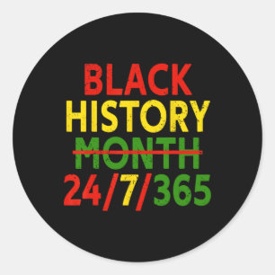 Black History Month 247365 African Melanin Black G Classic Round Sticker