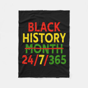 Black History Month 247365 African Melanin Black G Fleece Blanket