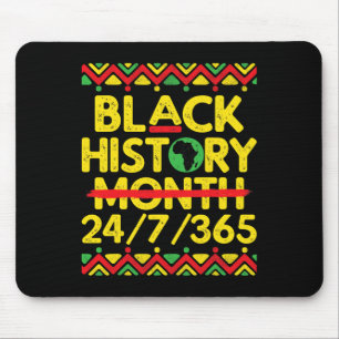 Black History Month 247365 African Melanin Black P Mouse Pad