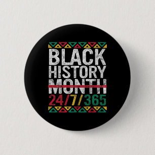 Black History Month 247365 Gift Pride African Amer 6 Cm Round Badge