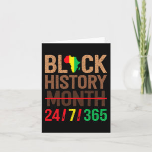 Black History Month 247365 Melanin African America Card