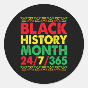 Black History Month 247365 Shirt Africa For Men Wo Classic Round Sticker