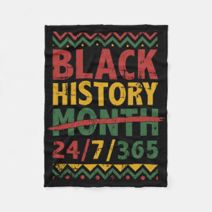 Black History Month 247365 With African Flag  Fleece Blanket
