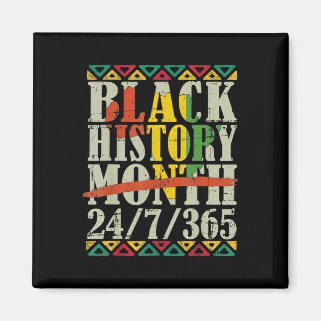 Black History Month 247365 With African Map Flag 1 Magnet (Front)