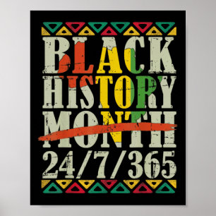 Black History Month 247365 With African Map Flag 1 Poster