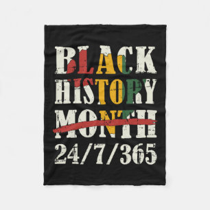 Black History Month 247365 With African Map Flag  Fleece Blanket