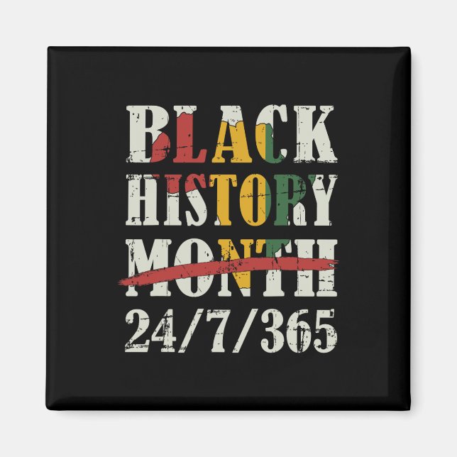 Black History Month 247365 With African Map Flag  Magnet (Front)