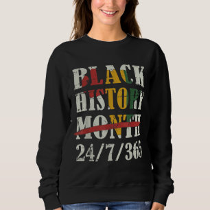 Black history month 247365 with african map flag sweatshirt
