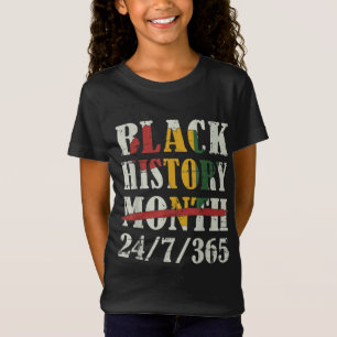 Black history month 247365 with african map flag T-Shirt
