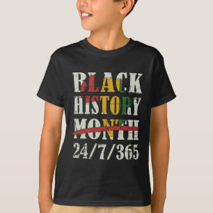 Black History Month 247365 With African Map Flag T-Shirt
