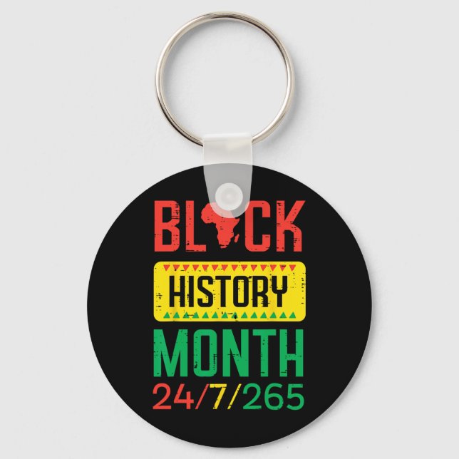 Black History Month 24 7 265 African Pride Men Wom Key Ring (Front)