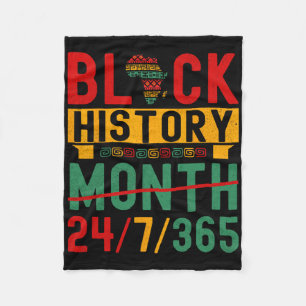 Black History Month 365 One Month Cant Hold Our Hi Fleece Blanket