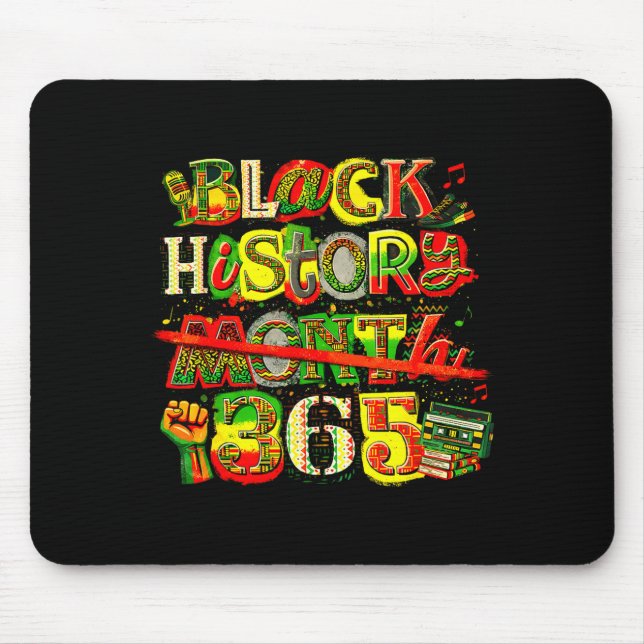 Black history month 365 retro cultural pride  mouse pad (Front)