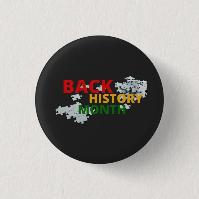 black history month 3 cm round badge (Front)
