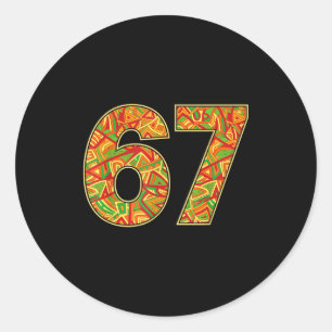 Black history month 67 meme african classic round sticker
