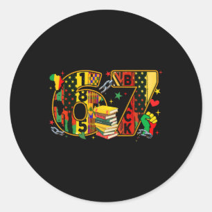 Black History Month 67 Six Seven Meme African Amer Classic Round Sticker