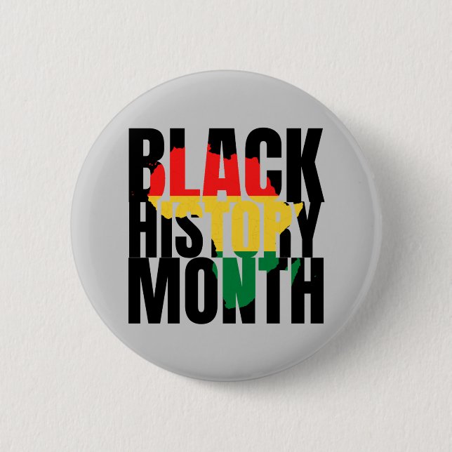 Black History Month 6 Cm Round Badge (Front)
