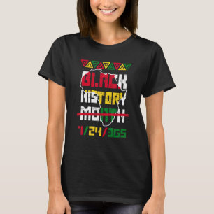 Black History Month 7 24 365 African American Prid T-Shirt