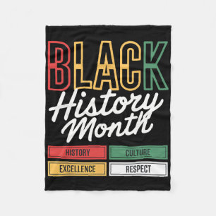 Black History Month Africa African Mens Womens Kid Fleece Blanket