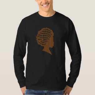 Black History Month Africa Hair Afro Blm Melanin T-Shirt