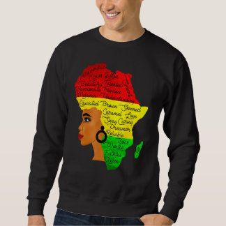 Black History Month Africa Hair Word Afro   T Sweatshirt
