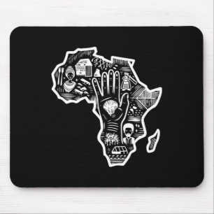 Black History Month Africa Map Design Unity Art Mouse Pad