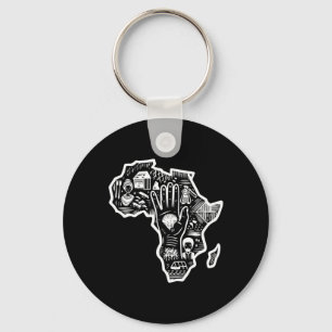Black History Month Africa Map Design Unity Art St Key Ring