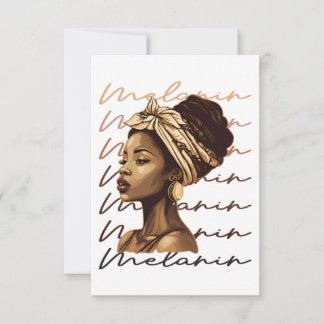 Black History Month African American Black Melanin Thank You Card