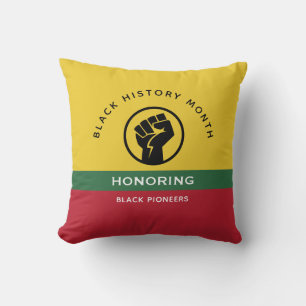 Black History Month African American Curved Text Cushion